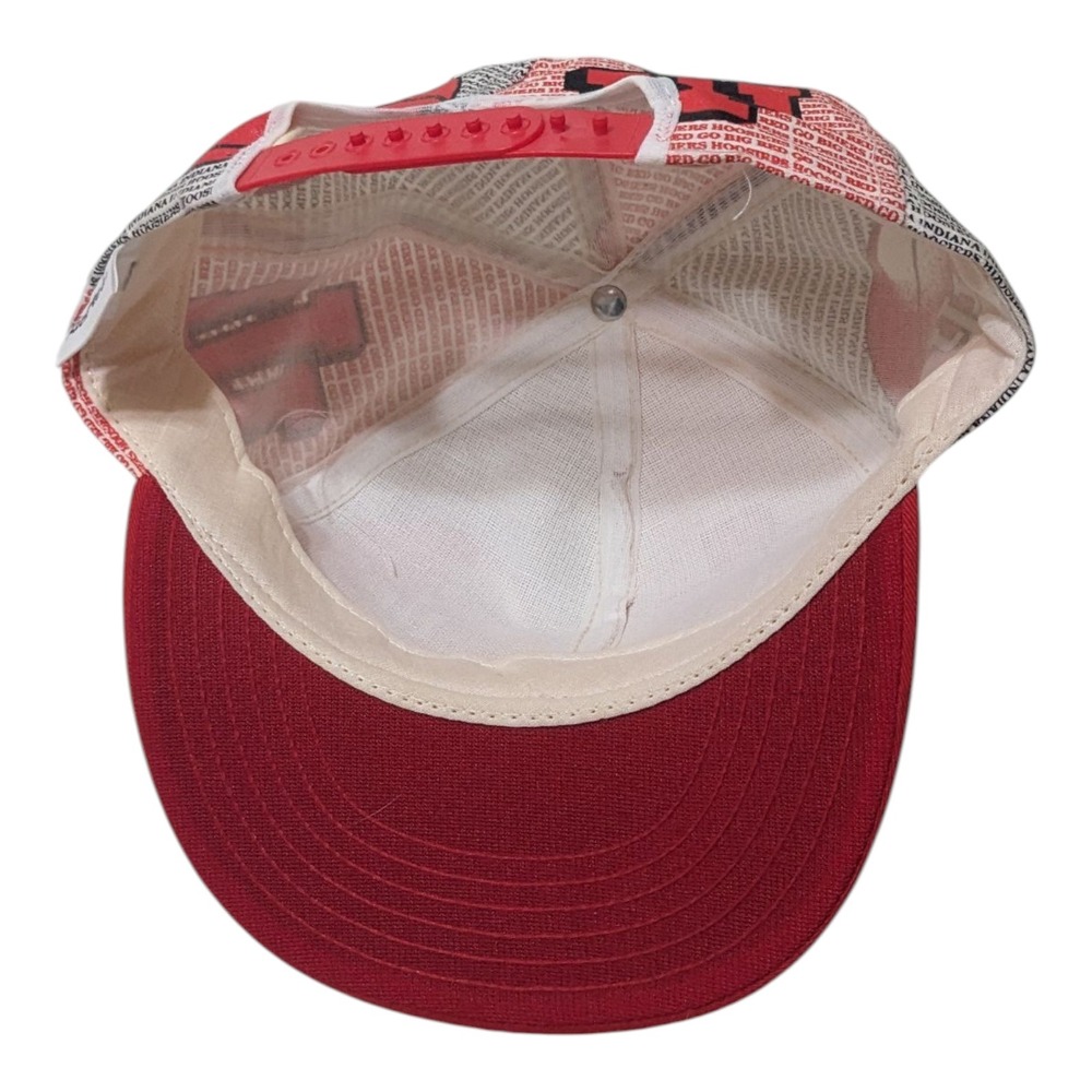 Vintage Indiana Hoosiers Hat Snapback Basketball Graphic Made in USA‎ Rare - Picture 3 of 6